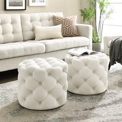 Lauren Round Ottoman