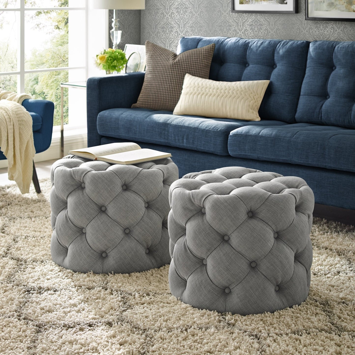 Lauren Round Ottoman