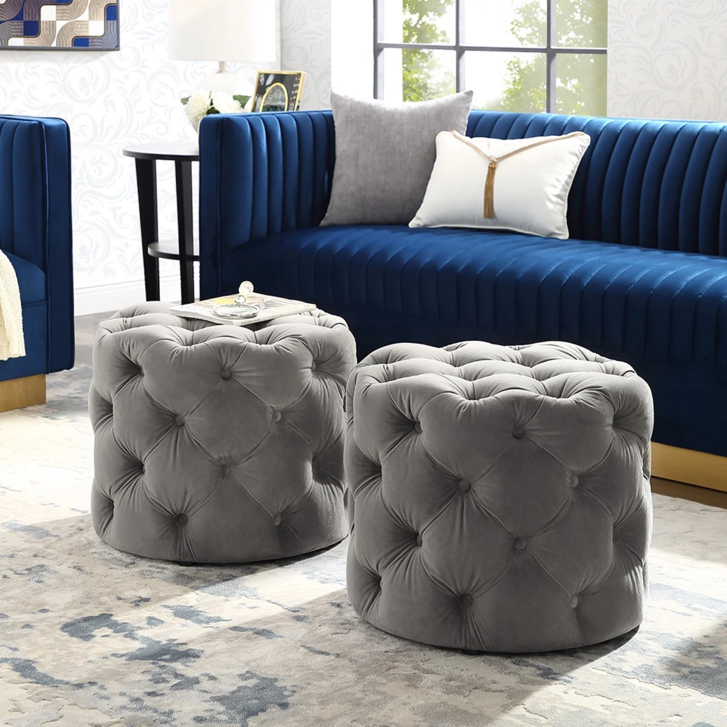 Lauren Round Ottoman