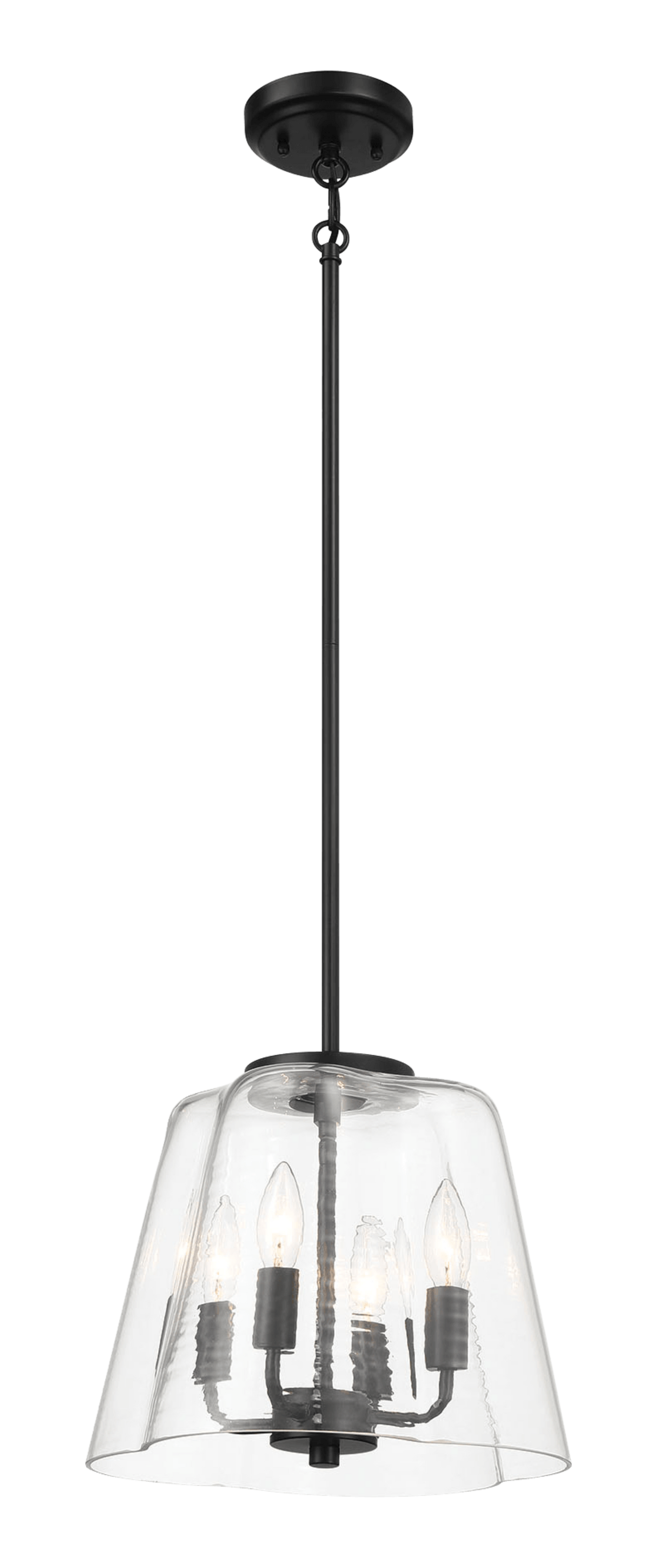 Soiree Four Candle Light Pendant - Black Finish