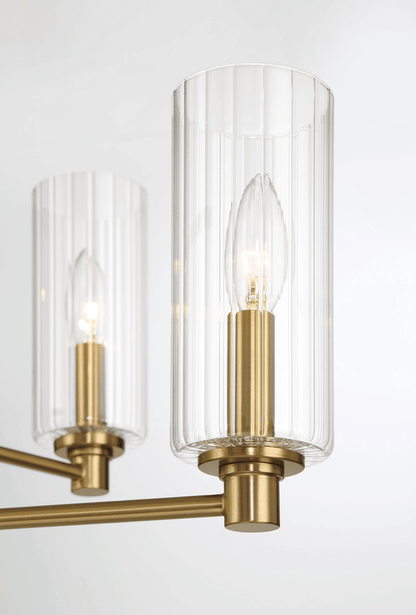 Timeless Six Light Chandelier - Satin Brass