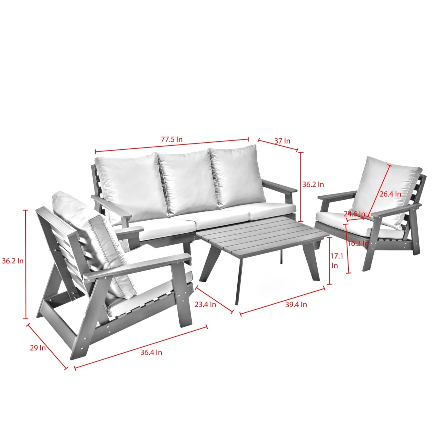 Estefany Patio Set - 4 Piece