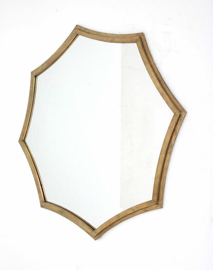 Gold Octagon Accent Metal Mirror