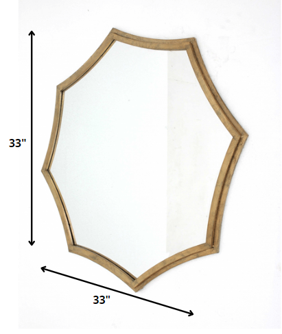 Gold Octagon Accent Metal Mirror