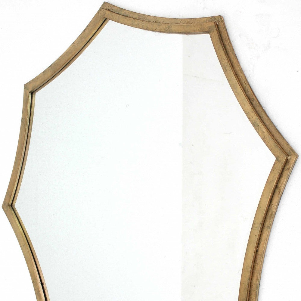 Gold Octagon Accent Metal Mirror