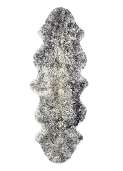 Gradient Grey Sheepskin Area Rug