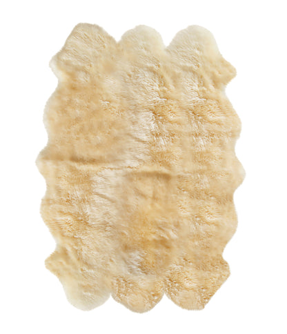 Gold Sheepskin Area Rug