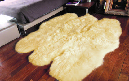 Gold Sheepskin Area Rug