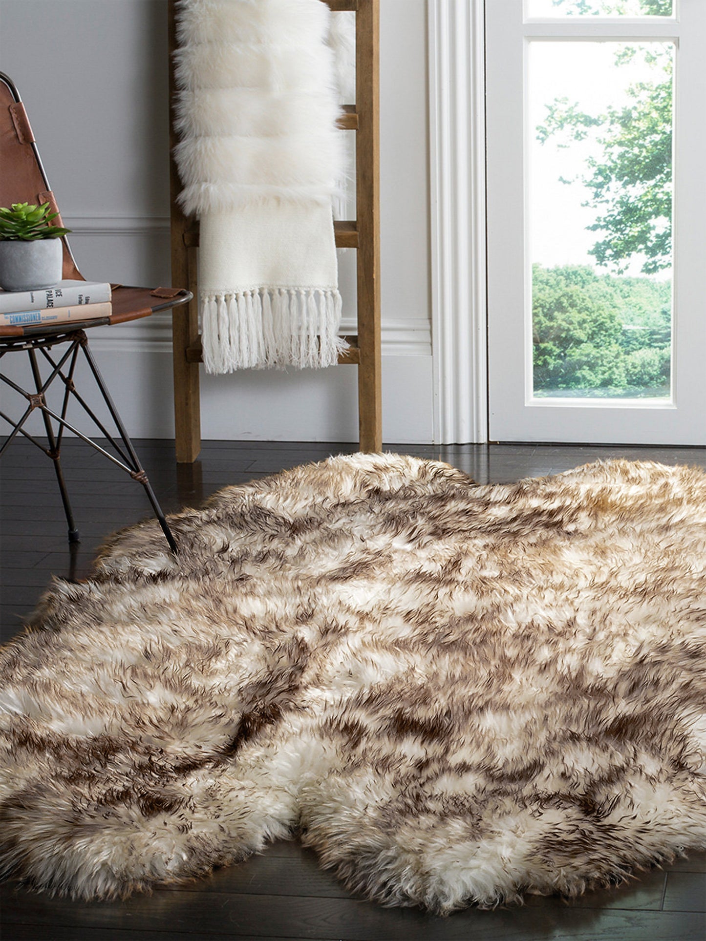 Gradient Sheepskin Area Rug