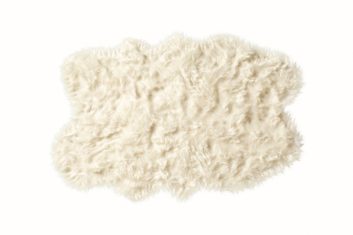 48" X 72" X 1.5" Off White Faux Sheepskin Area Rug