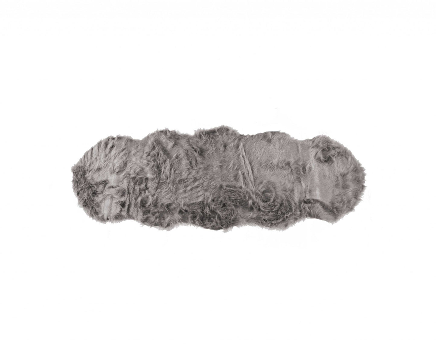 2" X 6" Gray Sheepskin Double - Area Rug