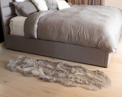 2" X 6" Gray Sheepskin Double - Area Rug