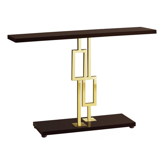 47" Brown Floor Shelf Console Table With Storage