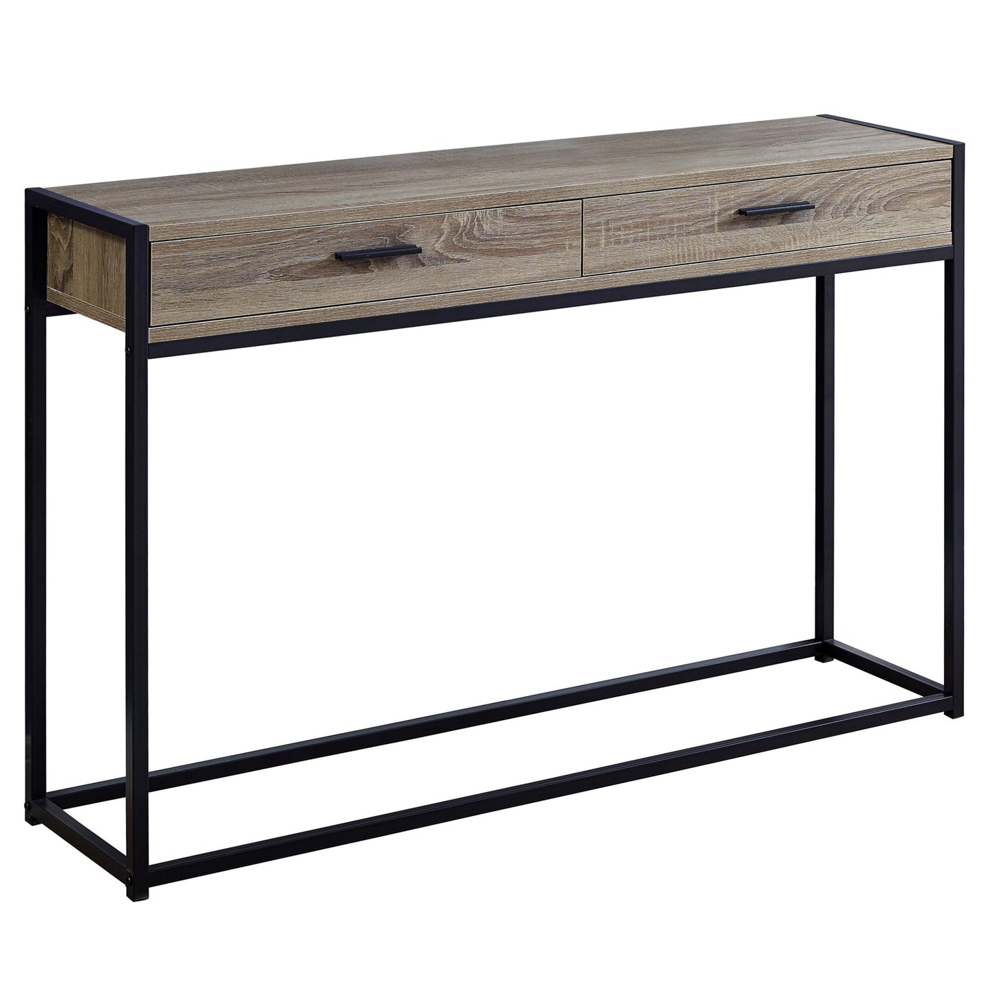 48" Gray And Black Frame Console Table