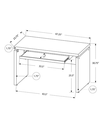 30.75" Particle Board Computer Desk