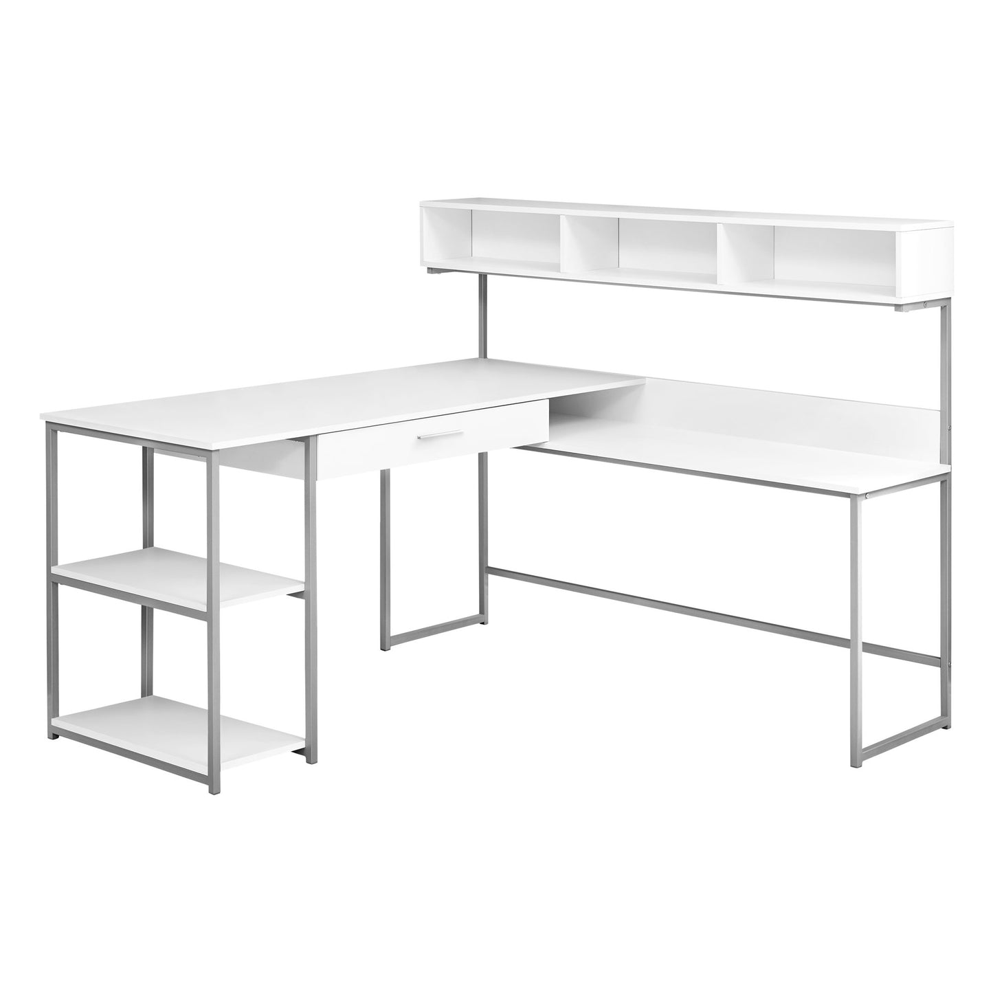 59" Grey L-Shape Computer Desk