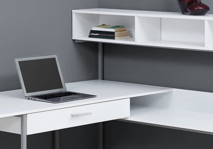 59" Grey L-Shape Computer Desk