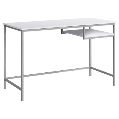 30" Mdf And White Metal Computer Desk