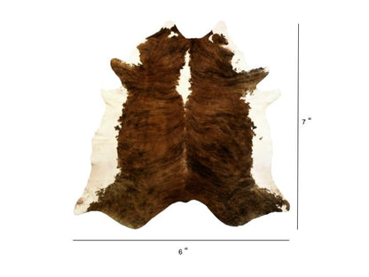 6 Ft Classic Brindled Cowhide Rug