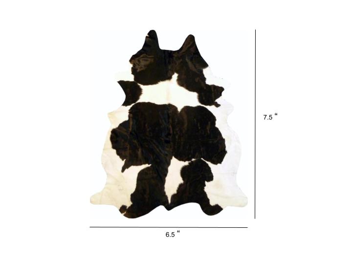 6.5 Ft  Holstein Brindled Cowhide Rug