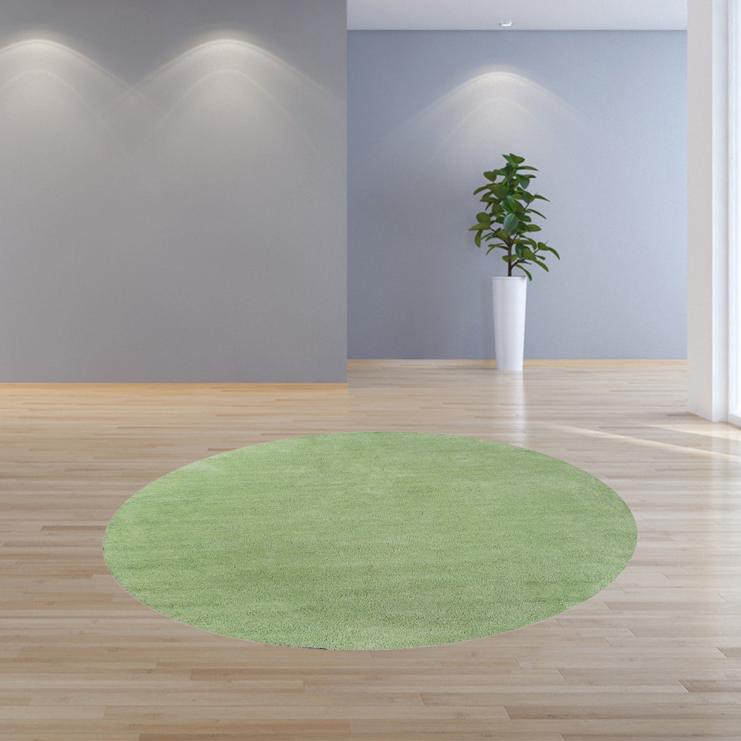 8' Spearmint Green Round Indoor Shag Rug