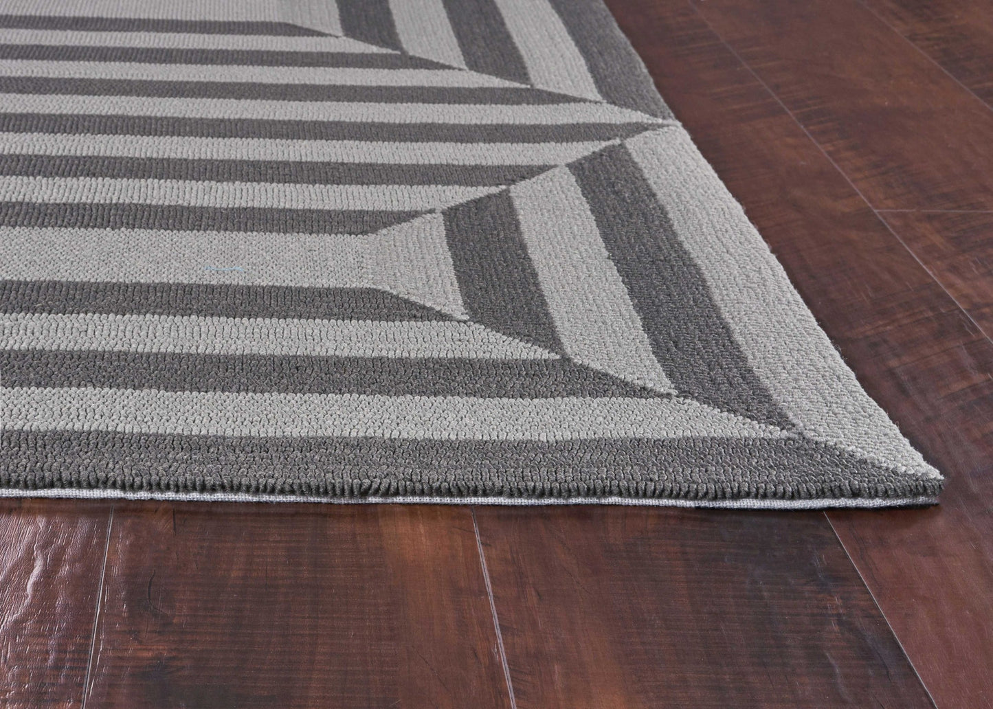 6' X 9'  Uv Treated Polypropylene Charcoal Area Rug