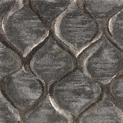 7 X 10  Polypropylene Charcoal Area Rug