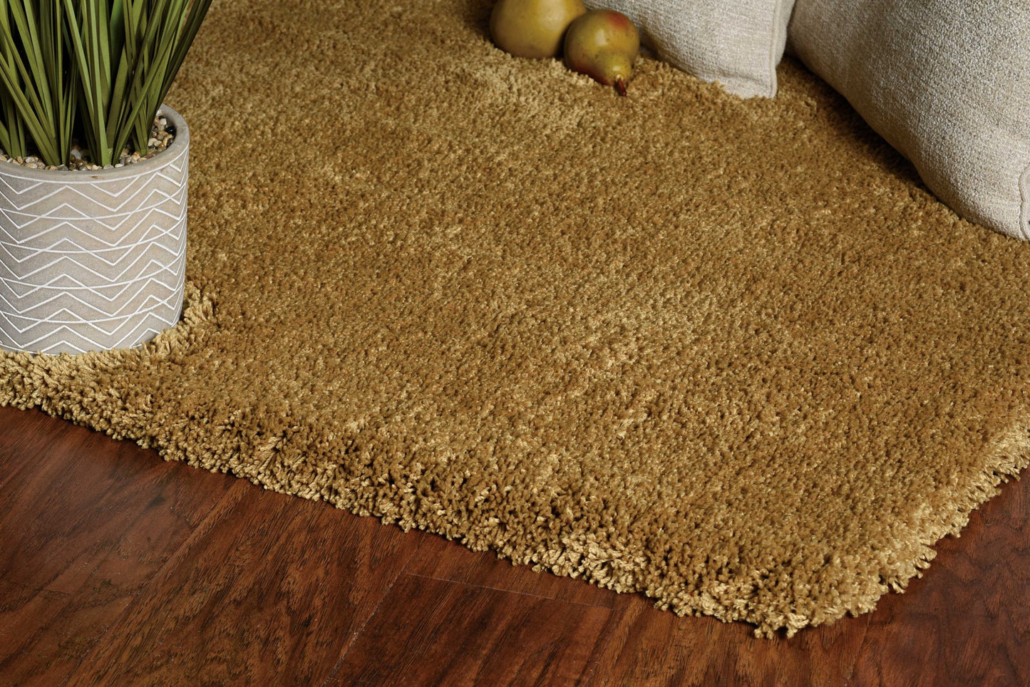 8'X11' Gold Indoor Shag Rug