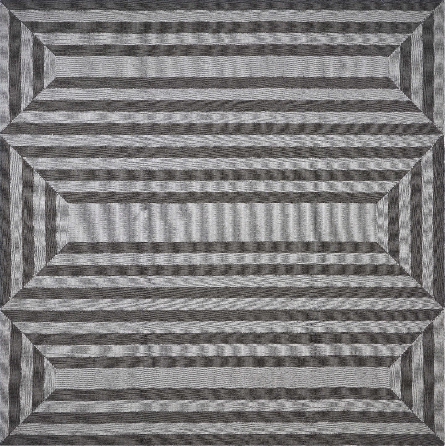 6' X 9'  Uv Treated Polypropylene Charcoal Area Rug