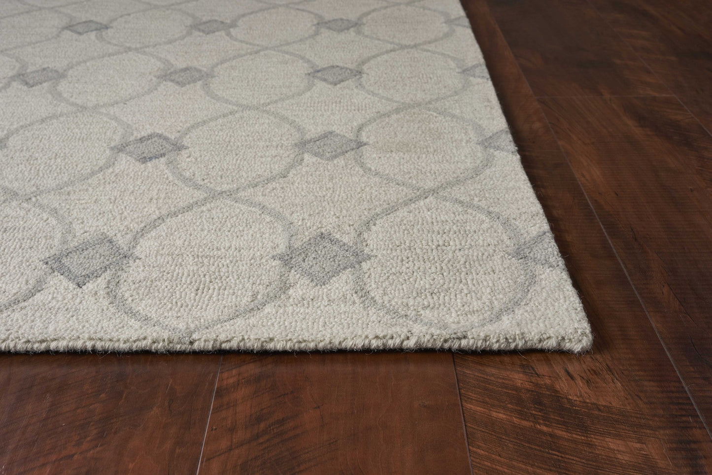 8'X10' Ivory Hand Tufted Ogee Indoor Area Rug