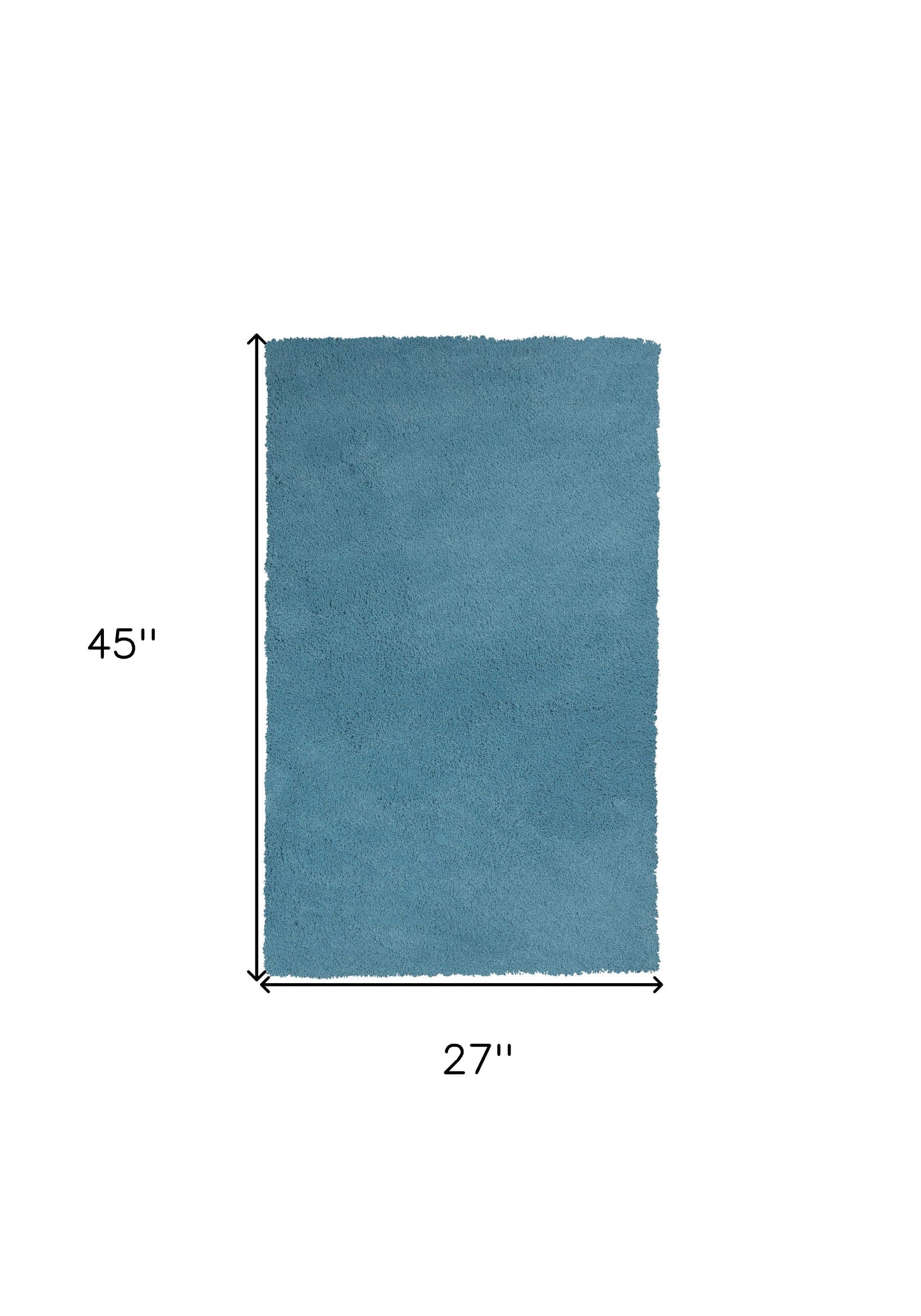 9' X 13' Blue Shag Hand Woven Area Rug