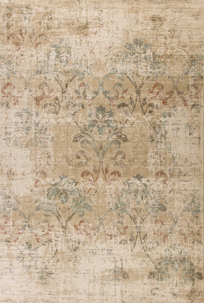 5' X 8' Champagne Vintage Area Rug