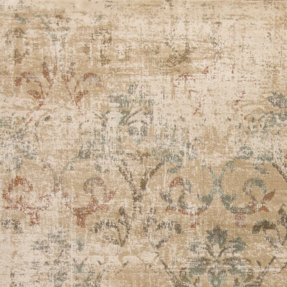 5' X 8' Champagne Vintage Area Rug