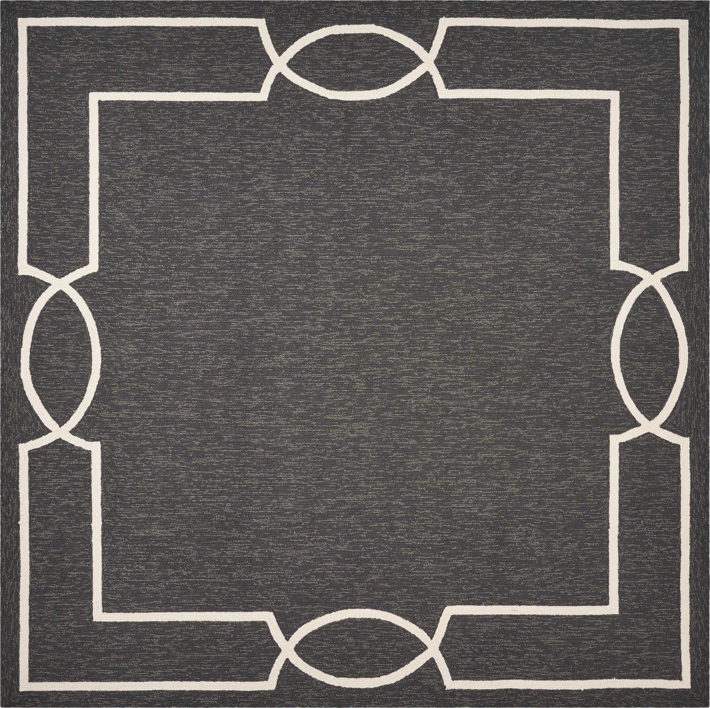 7' Square   Uv Treated Polypropylene Onyx Area Rug