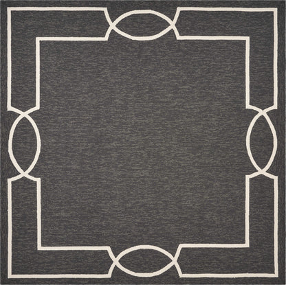 7' Square   Uv Treated Polypropylene Onyx Area Rug