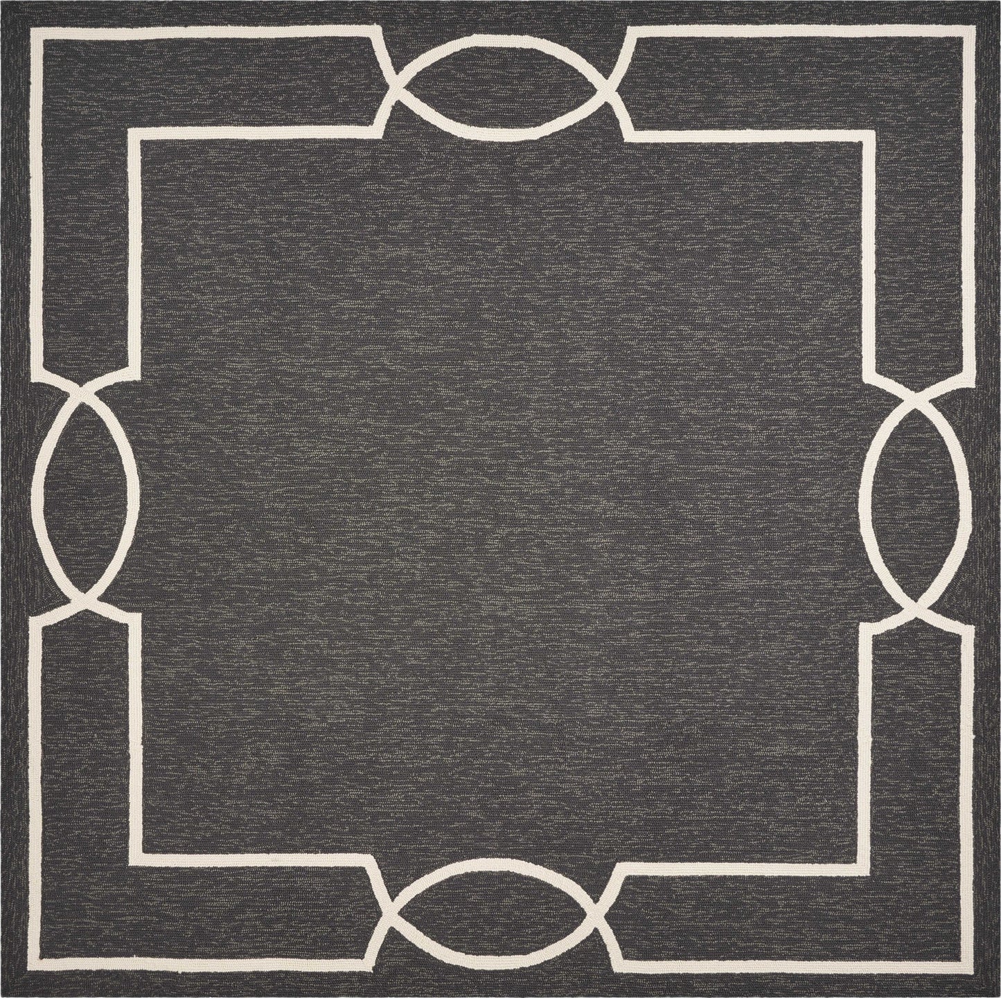 7' Square   Uv Treated Polypropylene Onyx Area Rug