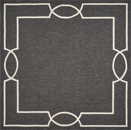 7' Square   Uv Treated Polypropylene Onyx Area Rug