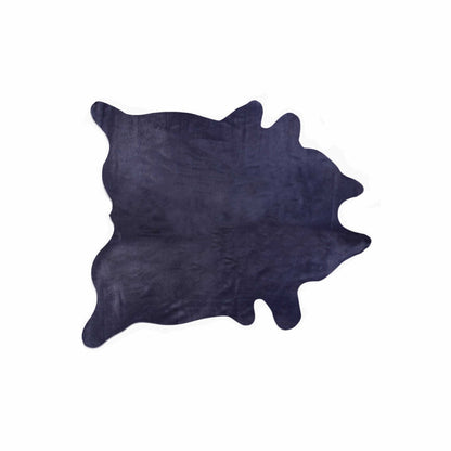 5" X 7" Navy Modern Cowhide Contemporary  Area Rugs