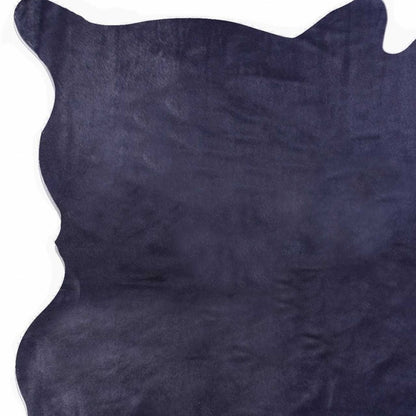 5" X 7" Navy Modern Cowhide Contemporary  Area Rugs