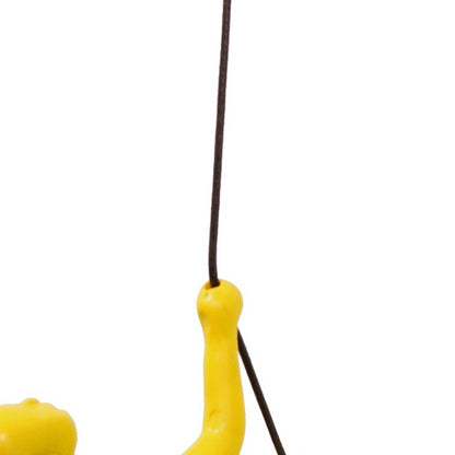 6" Yellow Unique Climbing Man Wall Art