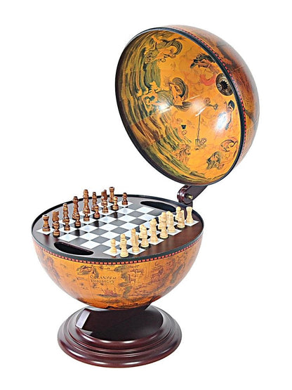 13" X 15" X 19" Globe With Chess Holder