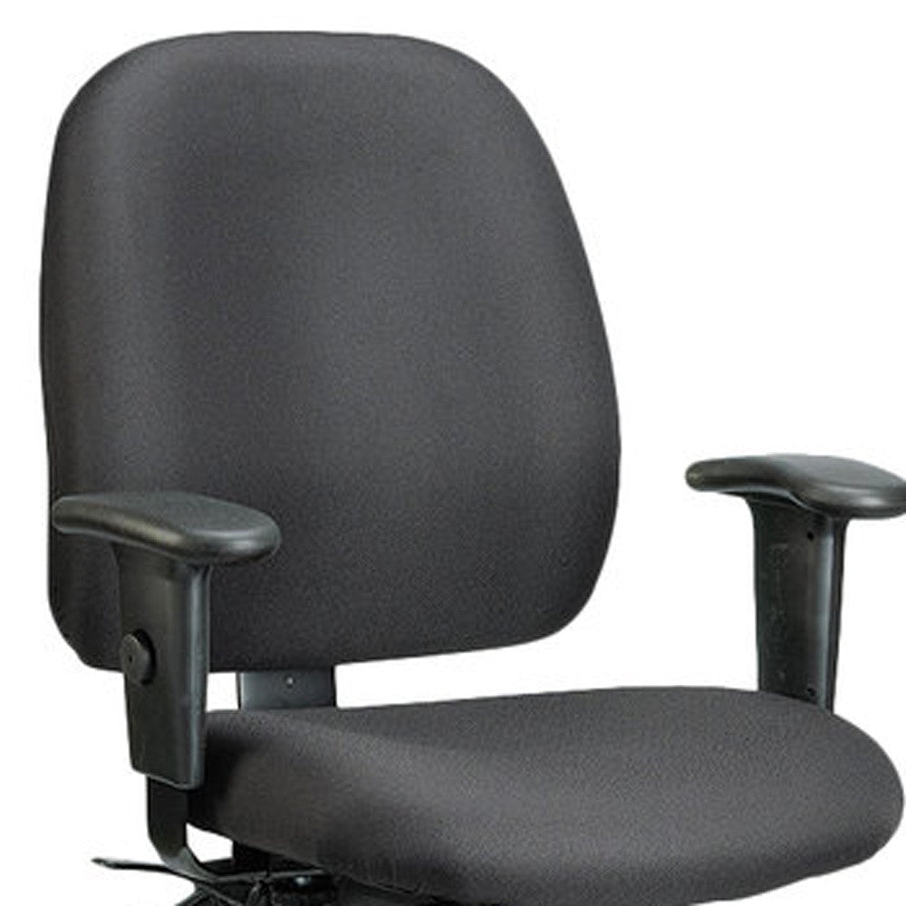 Navy Blue and Black Adjustable Swivel Fabric Rolling Office Chair