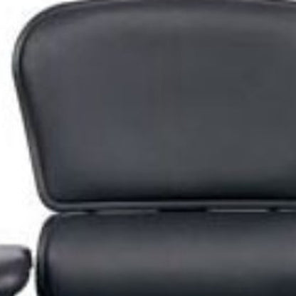 Black Faux Leather Seat Swivel Adjustable Task Chair