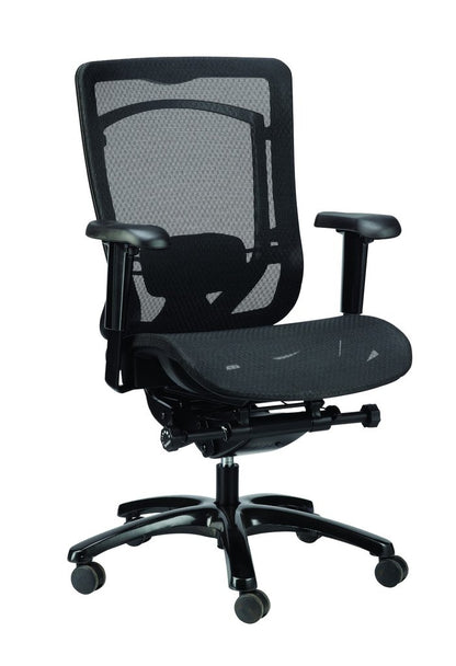 Black Adjustable Swivel Mesh Rolling Office Chair