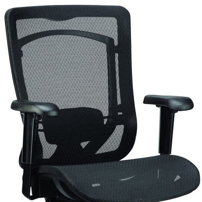 Black Adjustable Swivel Mesh Rolling Office Chair