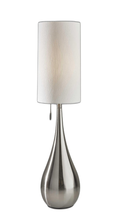 Brushed Steel Metal Teardrop Table Lamp