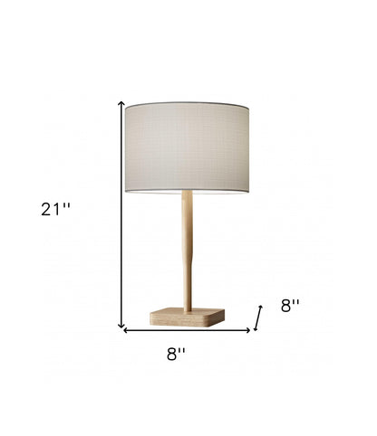 Cozy Cabin Natural Wood Table Lamp