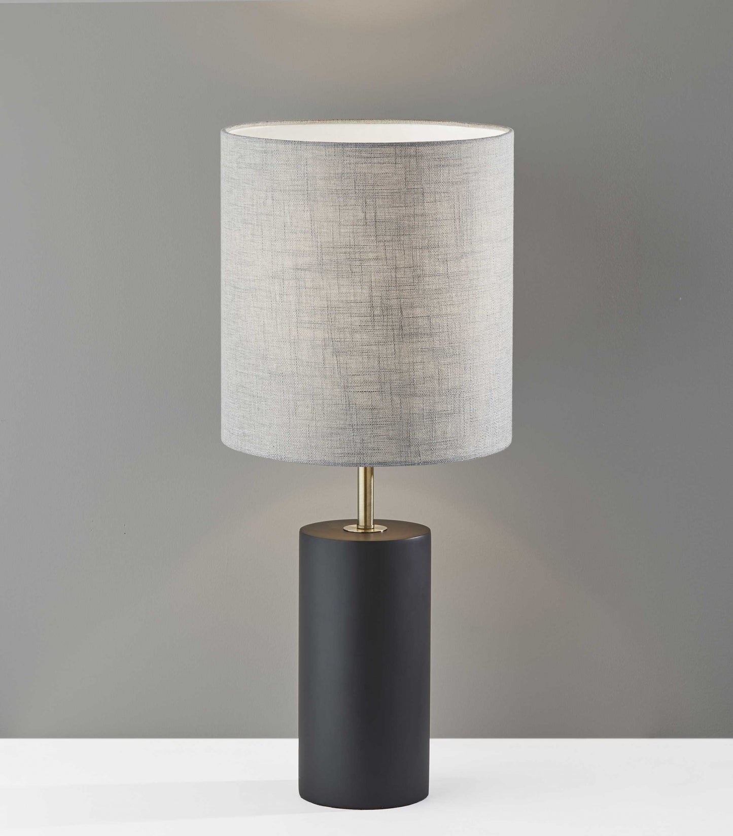 Natural Wood Circular Block Table Lamp