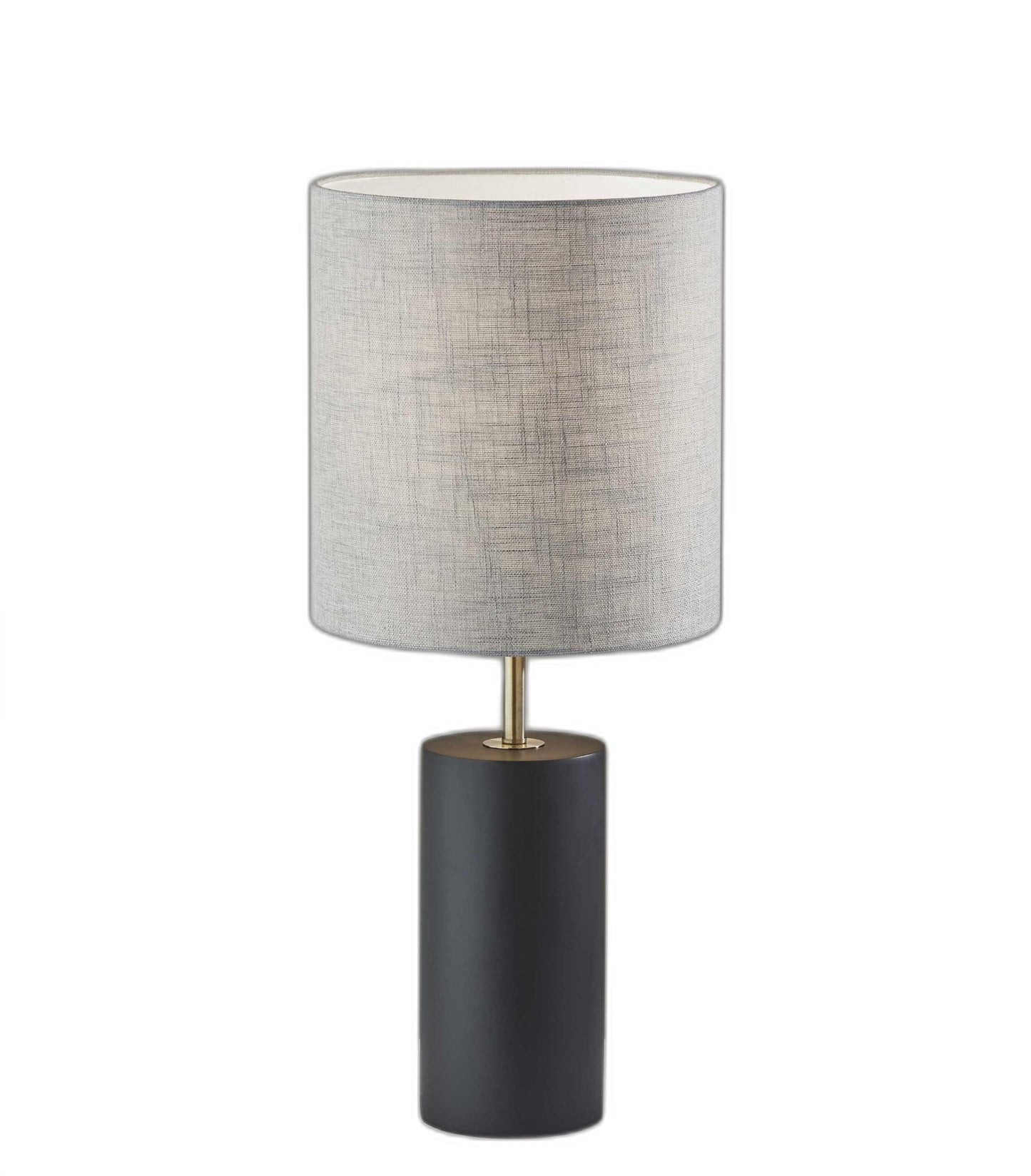 Natural Wood Circular Block Table Lamp