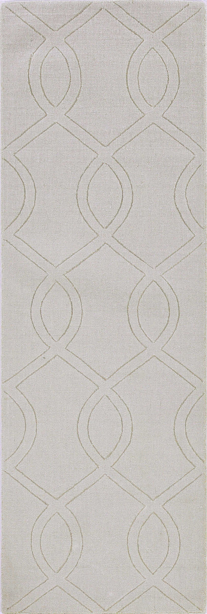 8' Ivory  Polyester Rug